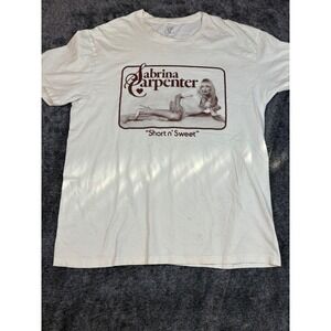 Sabrina Carpenter Short n Sweet Graphic T Shirt Cream 2XL